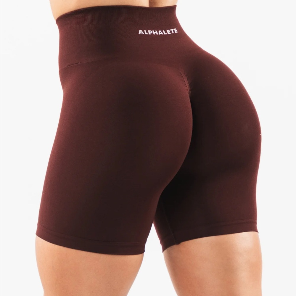 Alphalete Women's Burgundy Athletic Shorts - small